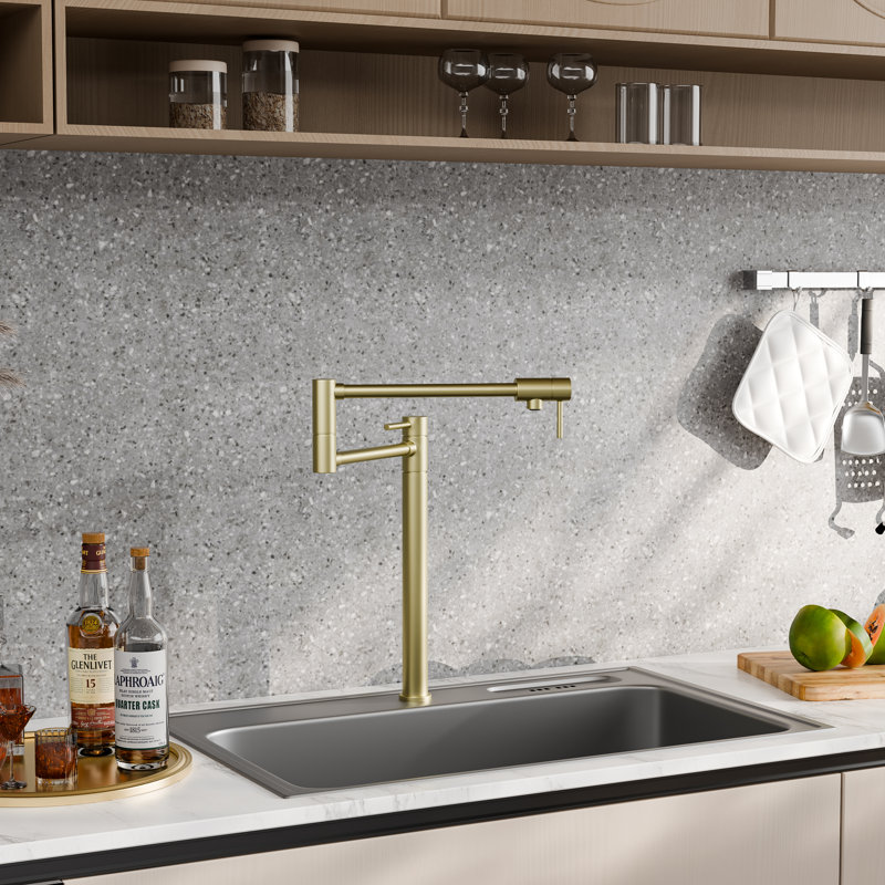 Dilon Kitchen Faucet, Brushed Gold