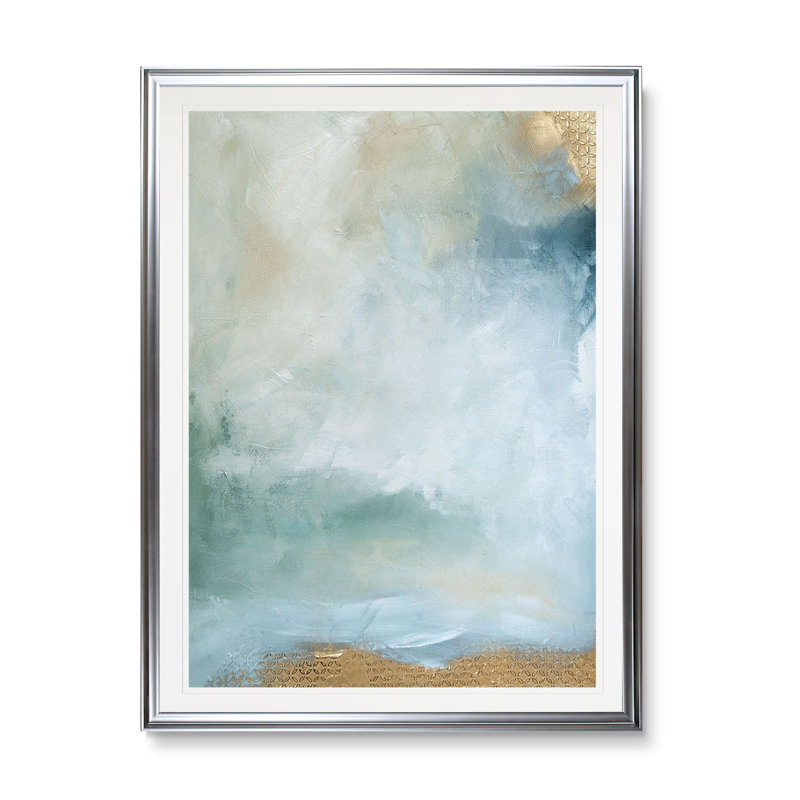 Papier «Imprint III tif», H 24 po x l 20 po x P 1,5 po, Cadre argenté