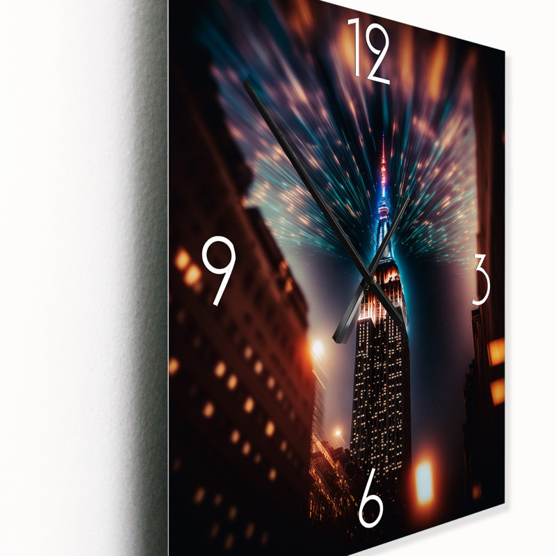 Horloge murale moderne, horloge murale décorative en aluminium, Moyenne