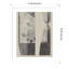 «Neutral Organic Shapes in taupe and White» par Pearlstein Wood, reproduction d'art encadrée-997984602-997984580