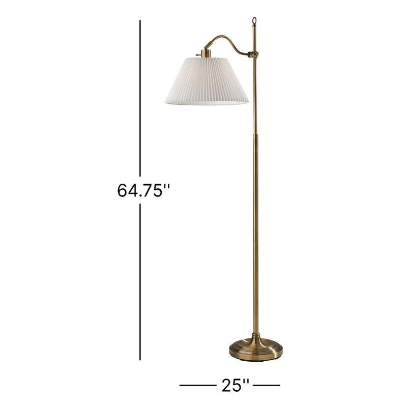 Swanmore 64.75'' Brass Task Floor Lamp