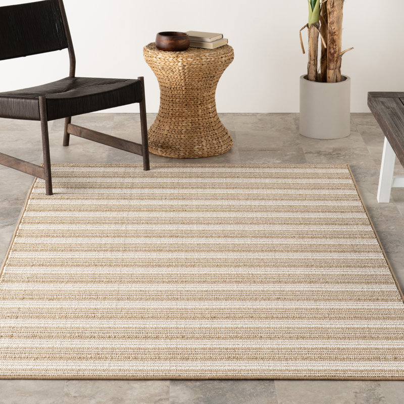  Hermine Striped Indoor/Outdoor Area Rug, Rectangle 5' x 8'