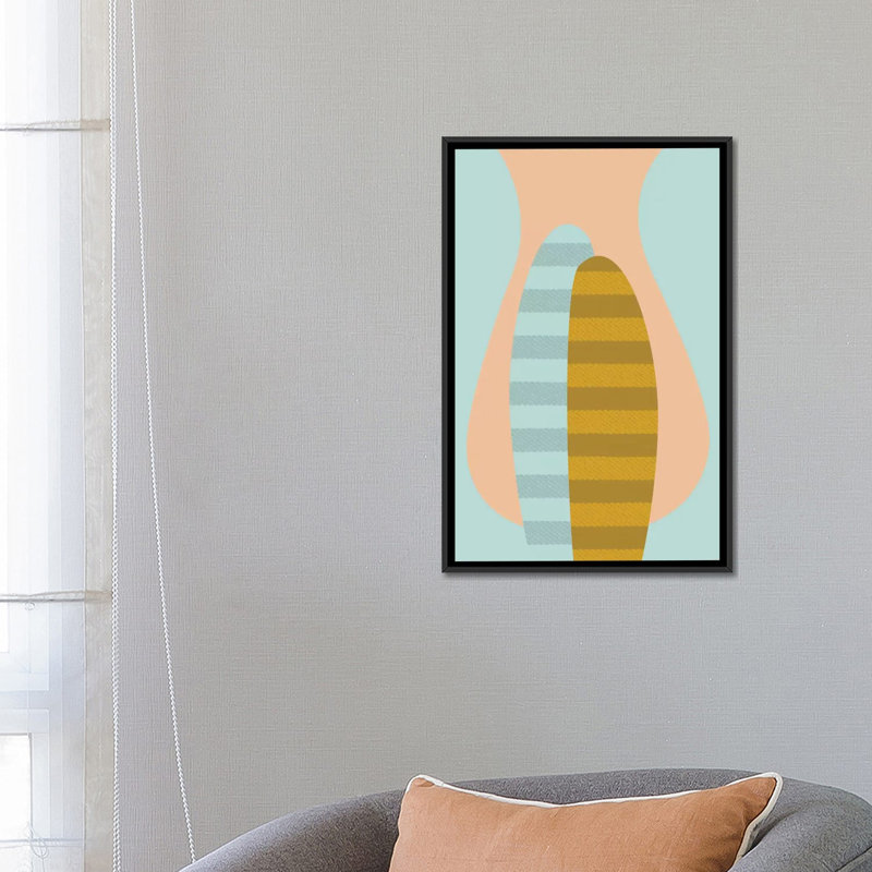 «Silhouette», impression sur toile, H 26 po x l 18 po x P 1,5 po, Toile avec cadre noir, Pas de tapis