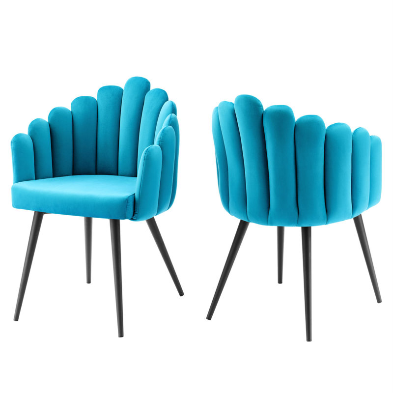 Chaise en velours Modway Vanguard Performance, Bleu