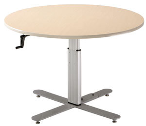 Progression Round Height Adjustable 42'' L Training Table