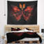 Corwin abstrait papillon rouge fractal en tapisserie foncé-28503839