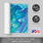 CounterArt Blue Fluidity Large Waterproof Desk Protector Mat 32" x 16"