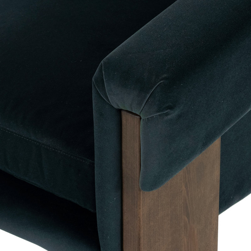Cairo Chair-Harrison Black, Modern Velvet Smoke