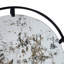 Miroir avec design rond et cadre industriel en métal