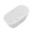 Acrylic Freestanding Bathtub, Stand Alone Soaking Tub, Gloss White Finish, Overflow & Pop-Up Drain