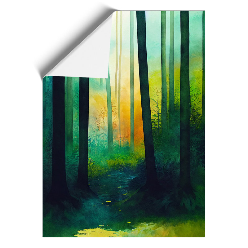 Vibrant Forest No.1 - Wall Art, 29.7cm H x 21cm W, Paper, No Matte