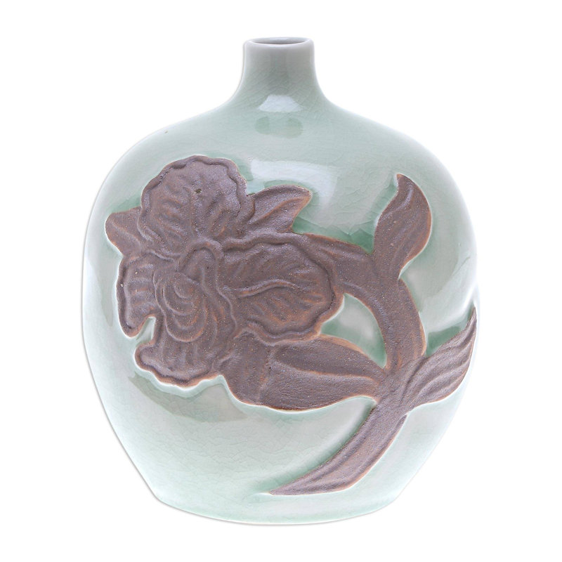 Pot en céramique d’intérieur/d’extérieur bleu 6 po