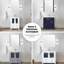 Meuble-lavabo double 72 po L, teinte gris foncé, avec armoire latérale, plateau en céramique blanche, structure en bois massif, fonction de fermeture en douceur, 2 armoires et 7 tiroirs, comptoir large à surface teintée, corps, caractéristique,-1580811945