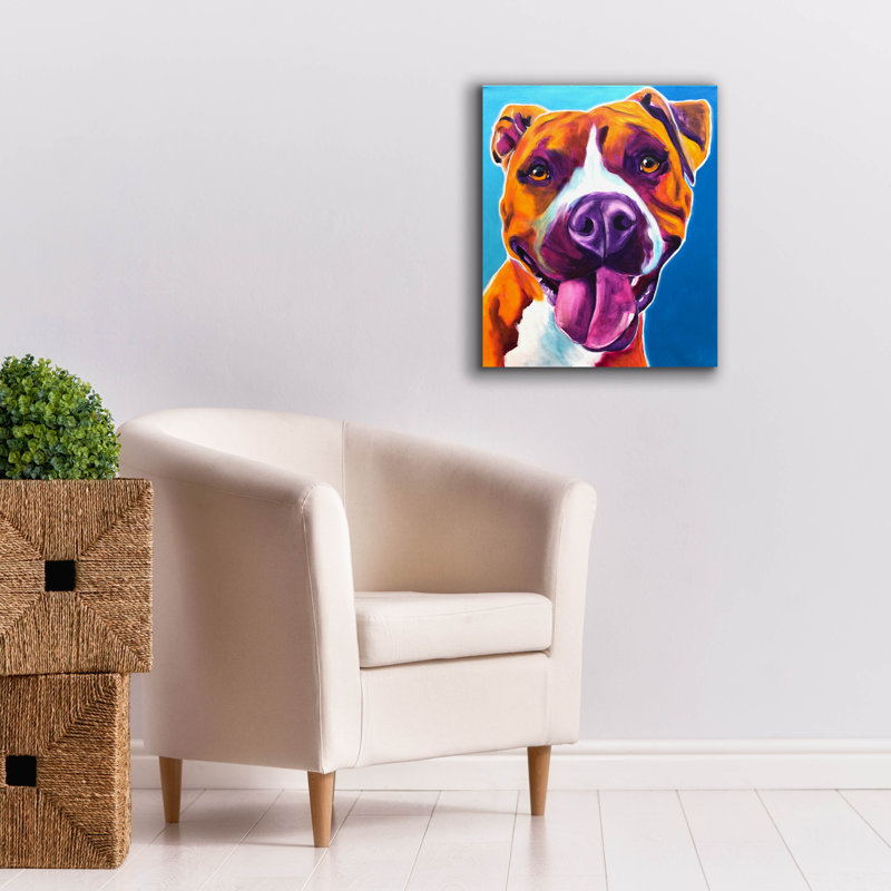 «Pit Bull - Yummy» par Dawg Painter, H 24 po x l 20 po x P 0,75 po