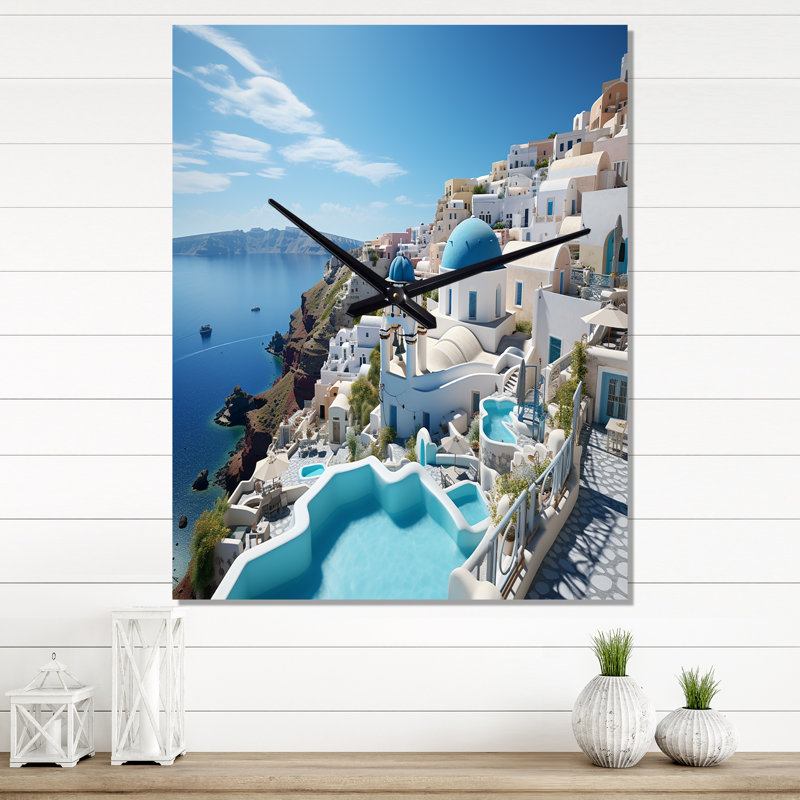 Grèce Santorini Dreams I - Architecture horloges murales, Petit
