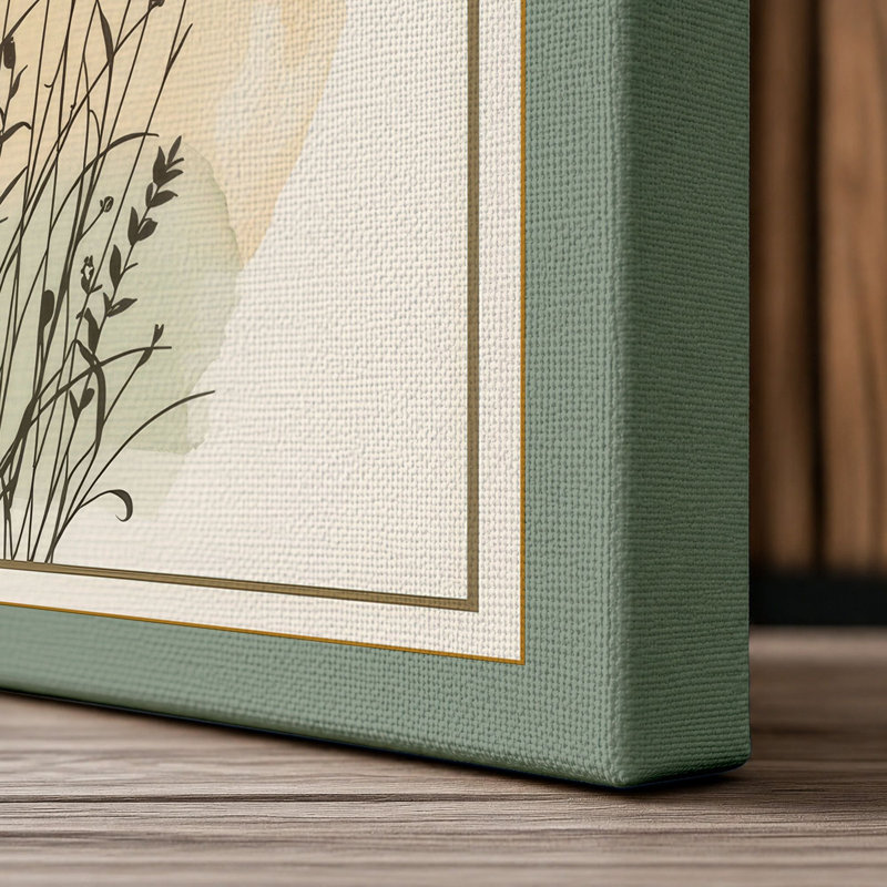 Ornamental Grass Study Botanical - Wrapped Canvas, 30x20 - 76.2 x 50.8 cm, Sage Border