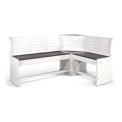 Orso 4Pc Counter Height Breakfast Nook Dining Table, Off White Brown