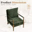 Fauteuil d'appoint en chenille, fauteuil d'appoint en broche avec accoudoirs couverts, fauteuil d'appoint de style campagne avec bois tourné (ensemble de 2)-635552019