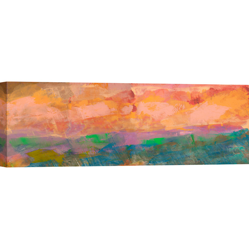 Abstract Sunset Landscape by Italo Corrado - Wrapped Canvas Print, 40cm H x 120cm W