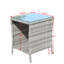 Table basse d'extérieur 1 table basse avec verre trempé transparent