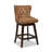 Broncho Swivel Upholstered Counter Stool with Solid Wood Frame-1073579314