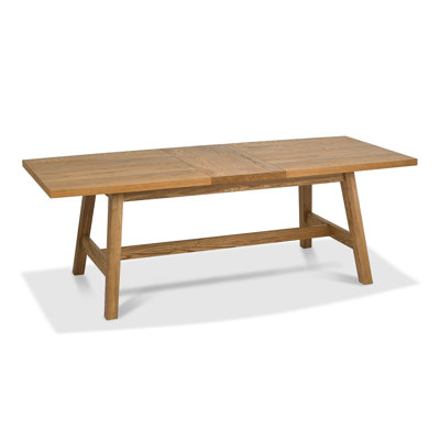 Mekela Extendable Oak Solid Wood Base Dining Table