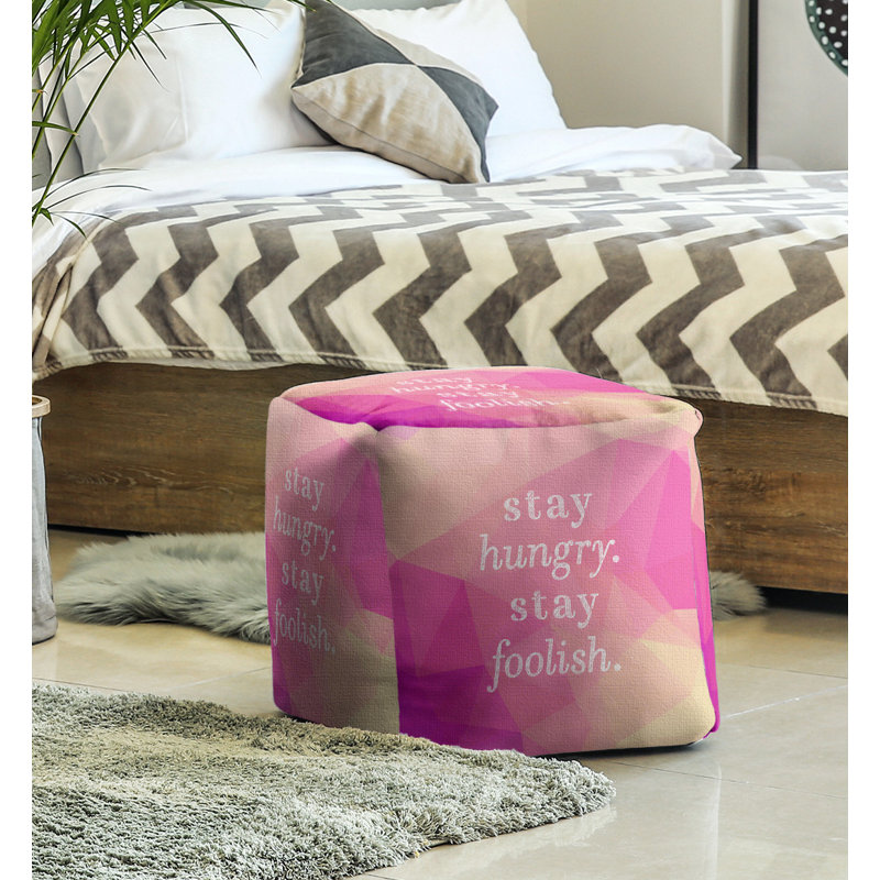 Repose-pieds cube, Diamant rose