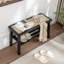 Banc de rangement en bois massif Charla-2068379918