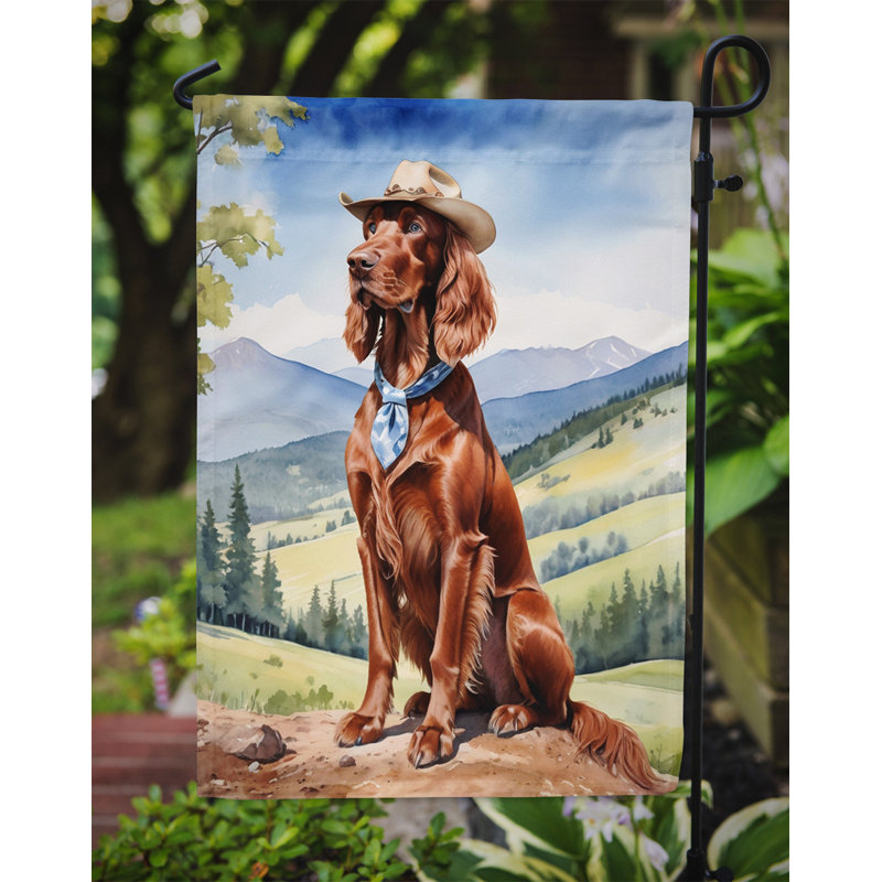Drapeau Cowboy Welcome Garden, Setter irlandais
