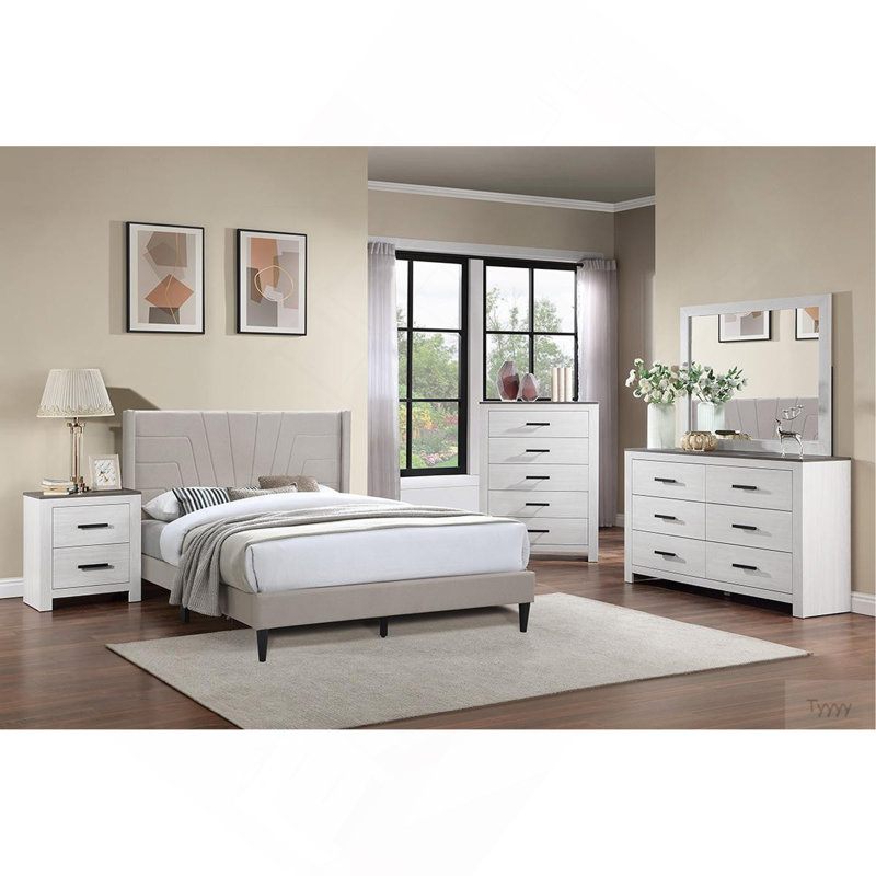 Mobilier de chambre à coucher à 2 tiroirs de style moderne