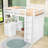 Loft Bed With Desk, Drawers, And Wardrobe-853863670-853863664