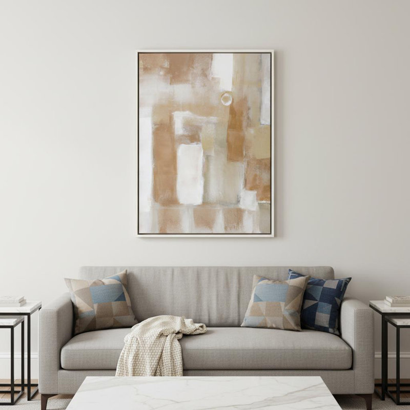 Art mural établi avec motifs flottants blancs