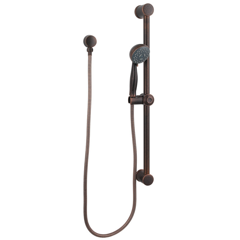 Robinet de douche mural à pression équilibrée à barre coulissante, Bronze rustique