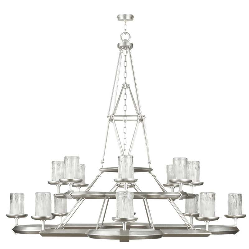 Liaison 16 - Light Chandelier, Platinized Silver