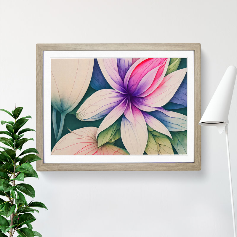 Pleasing Watercolour Flower - Framed Print