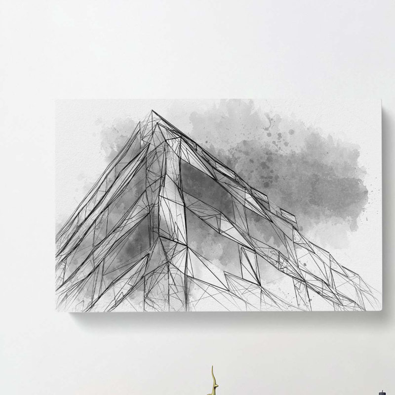 Architecture Sketch Vol.23 in Abstract - Wrapped Canvas, 50cm H x 76cm W x 3cm D