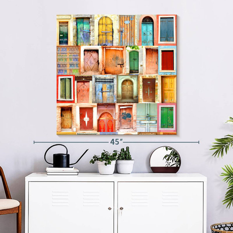 Portes marocaines rétro Lilie, H 33 po x l 33 po