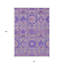 Tapis intérieur lavable floral lilas et gris lavable 8 pi x 10 pi