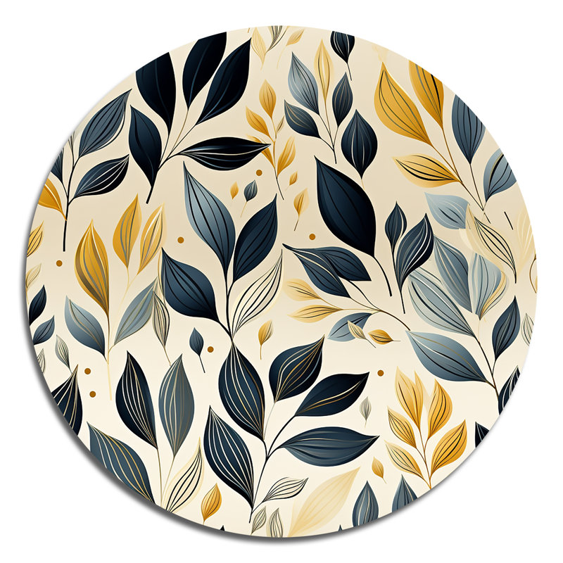 Tring - Art floral rond en métal, H 16 po x l 16 po