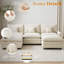 Canapé d'angle modulaire en forme de U de 108 pouces de large avec 2 poufs-1841987109