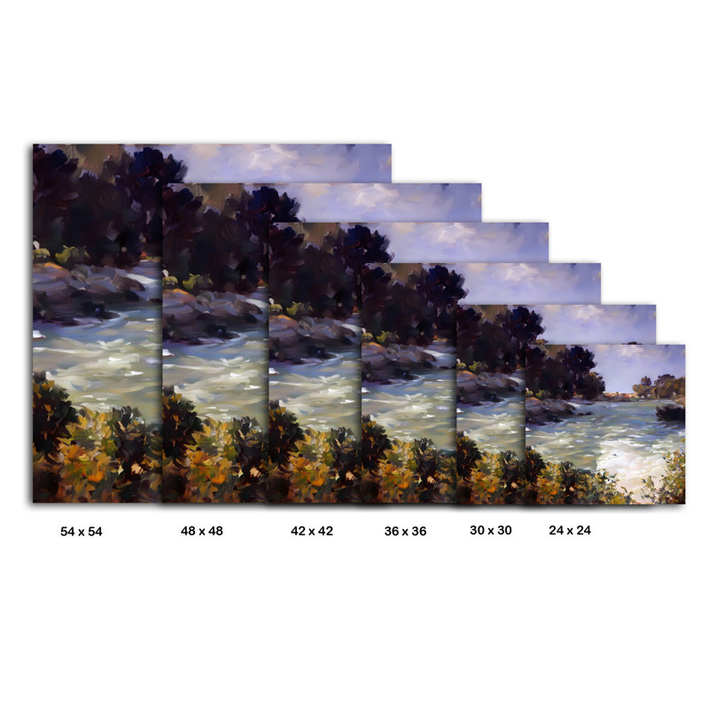 Along The River, 30" H x 30" W