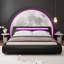 LED Platform Bed Frame With Adjustable Headboard with Wooden Slats, no Box Spring Needed-1089561292-1089561294