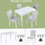 Ensemble de table de salle à manger en bois 5 pièces, ensemble de table de cuisine avec table, table de salle à manger en bois-905459047-905459040