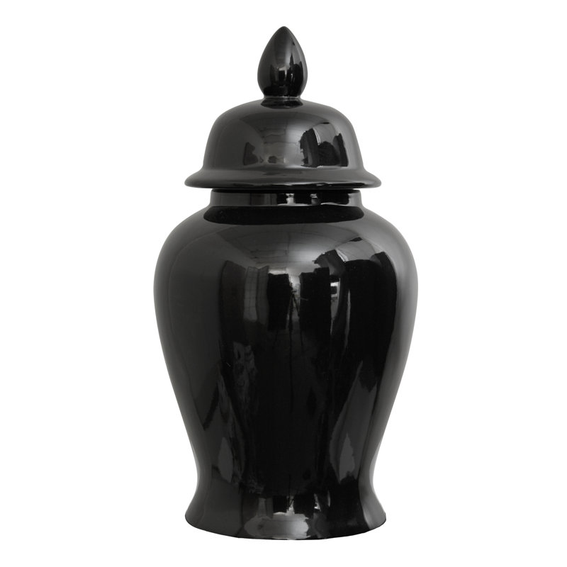 Pot de temple chinois intemporel, 18", Noir