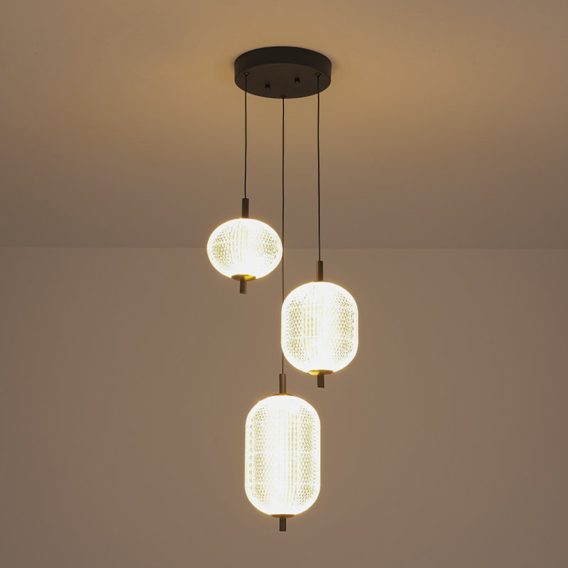 Dimmable 3 - Light Led Cluster Pendant