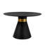 Table de salle à manger en bois aggloméré l 47,2 po x P 47,2 po x H 29,5 po