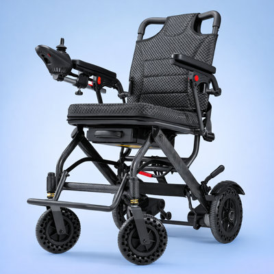 Ultra-Lightweight Foldable Electric Wheelchair (33 Lb), Dual-Motor Portable Power Chair For Travel & Daily Use