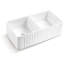 Évier de cuisine à tablier en céramique blanc - 18 po x 10 po x 33 po, 93 lb, et cuisine facile à nettoyer avec une surface de P 33 po x l 18 po H 10 po, 93 lb