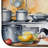 Boston Terrier The Chef Dish Drying Mat