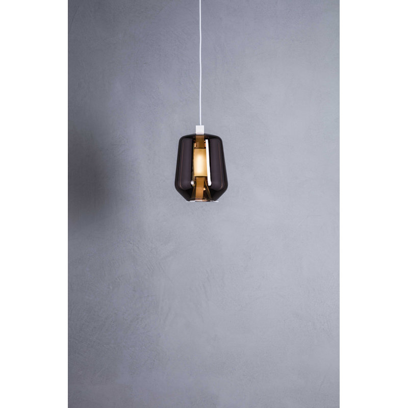 Luisa 1 - Light LED Schoolhouse Pendant, White, Glory Rose, 2700K